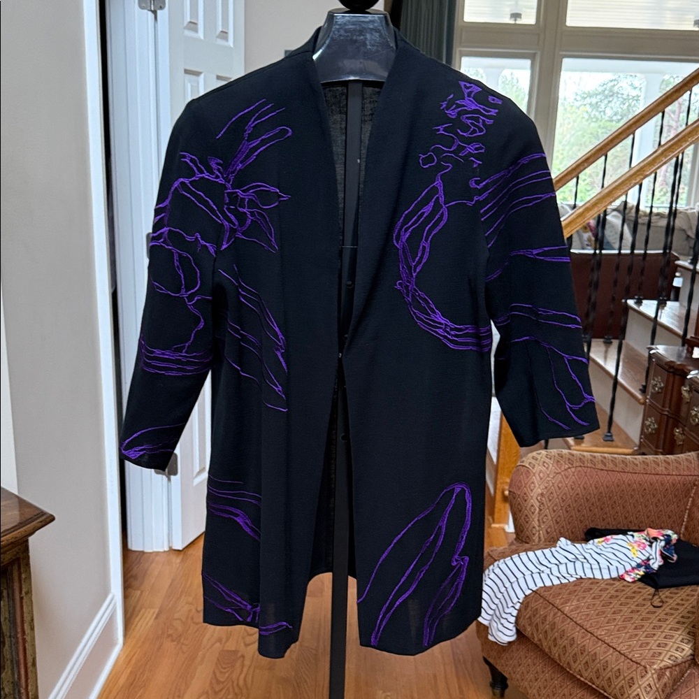 Ming Wang polyester 3/4 sleeve jacket size XL
